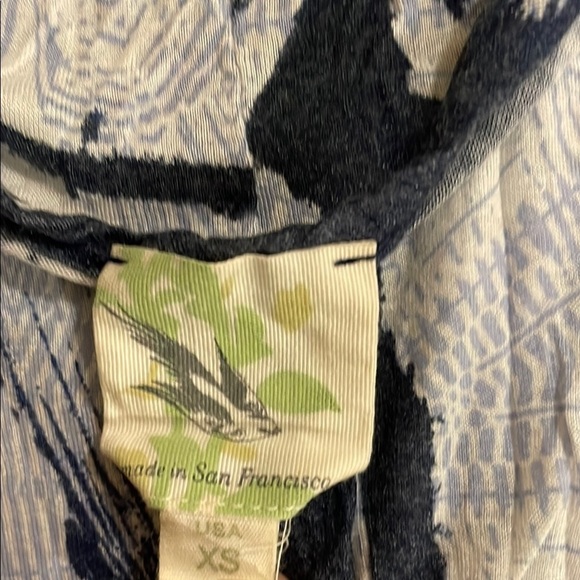 Weston Wear at Anthropologie Blue Cold Shoulder Short Sleeve Swim Coverup - Picture 2 of 8